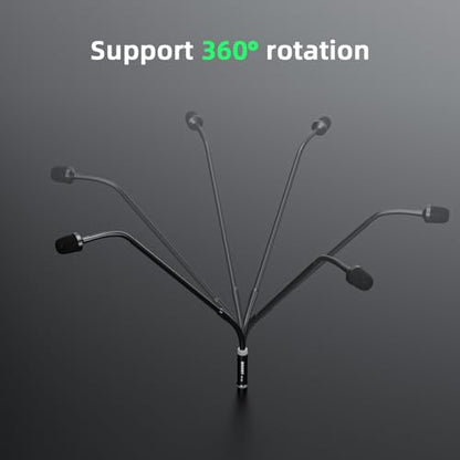 MRSDY 23 Inch Gooseneck Microphone, 3pin XLR Metal Wired Dynamic Podium Mic | Clear sound quality, noise reduction, all-metal construction, dual hose, cardioid directionality, 360° rotation, and 90° bend