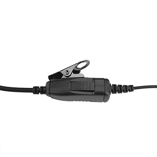 Translucent Acoustic Tube Earpiece PTT/Mic Compatible with Motorola SL300 SL3500e TLK100 SL7550 SL7550e SL7580 Walkie Talkie (Compatible with SL300-C Style)