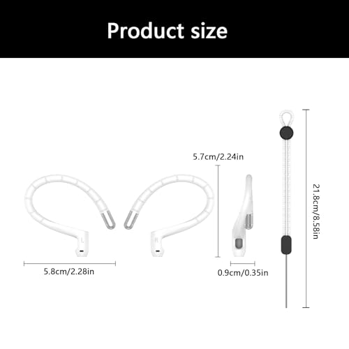 Ergonomic None Silicone Ear Enhancers Customized Shape Suitable for 4/3 Modern Earbuds Secure Exercise Ear Hooks Sports - color: White