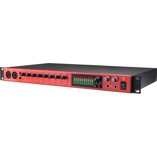 Focusrite Clarett+ 8Pre Rackmount 18x20 USB-C Audio/MIDI Interface Bundle with Kellards MID-P10T Pro MIDI to MIDI Cable 10 Feet (2 Pack), Kellards XLR-P20T Pro 20 ft XLR Microphone Cable (2 Pack)