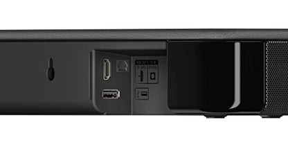 Sony S100F 2.0ch Soundbar with Bass Reflex Speaker, Integrated Tweeter and Bluetooth, (HTS100F), easy setup, compact, home office use with clear sound black | Bass Reflex Speaker, Integrated Tweeter, Clear Sound, Easy HDMI ARC setup, S-Force Front Surroun