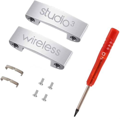 Studio 3 Hinge Replacement Parts as Same as the OEM Accessories Durable Repair Kit Compatible with Beats by Dre Studio3 (A1914), Studio2 Wired/Wireless, Studio Pro (A2924) Headphones (Silver) - color: Silver