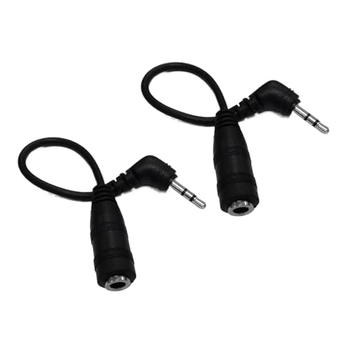 2.5mm Right Angled Male Plug to 3.5mm Female Stereo AUXs Sound Socket Power Adapter Converters Cable Right Angled Sound Cable