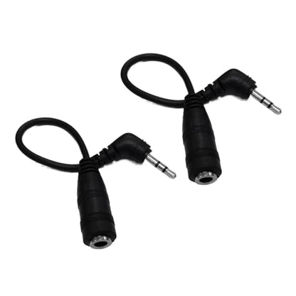 2.5mm Right Angled Male Plug to 3.5mm Female Stereo AUXs Sound Socket Power Adapter Converters Cable Right Angled Sound Cable