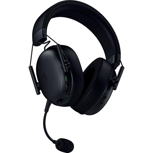 Razer BlackShark V3 Wireless PC Gaming Headset, 70 Hr Battery, Black | 50mm Drivers, Super Wideband Mic, 2.4 GHz, Bluetooth, Wired USB-C, Works with Mac, PS5, Nintendo Switch, Smartphone - color: Black