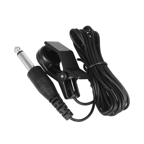 Guitar Pickups Clip-on Contact Microphone Vocal Pick Up Piezo Audio Transducer 1/4 Plug 9FT Cable Mic Pickup For Classical Acoustic Guitars Violin Mandolin Ukulele Tuner Sound Amplifier Speaker