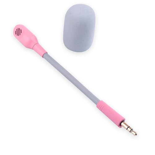 Barracuda X Mic Replacement for Razer Barracuda X Wireless Gaming Headphone,3.5mm Detachable Gaming Microphone Boom (Pink) - color: pink