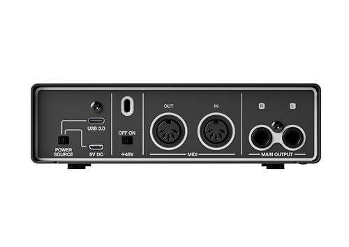 Yamaha 2-in/2-out USB-C Audio/MIDI Interface with 32-bit/192kHz Support, 2 combo Inputs, DSP-Powered Mixing/Effects, Steinberg Software Suite, Black URX22C - color: Black, style: URX22C
