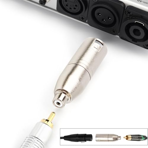 Female RCA to XLR Male Plug Cable Adapter, XLR to RCA Converter Audio Connector for Microphone - 2 Pack - style: RCA Female to XLR Male Adapter