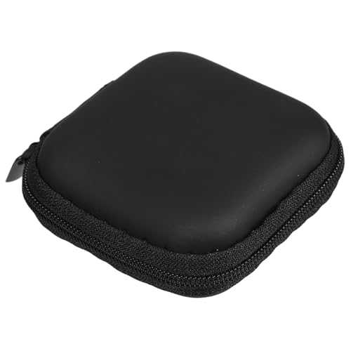 Sewroro Mini EVA Headphone Case, Portable Travel Earphone Pouch, Earbud Storage Box, USB Cable Holder, 2.95 x 2.95 x 0.98 Inches (Black) - color: Black