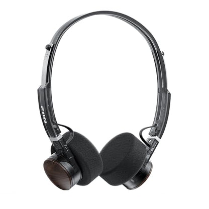 FiiO EH11 Retro On-Ear Bluetooth Headphones, LDAC Hi-Res Wireless, Lightweight 92g, 30H Playtime, Dual Device Connection, App EQ & Gaming Mode, Built-in Mic, Transparent Black - color: Transparent Black