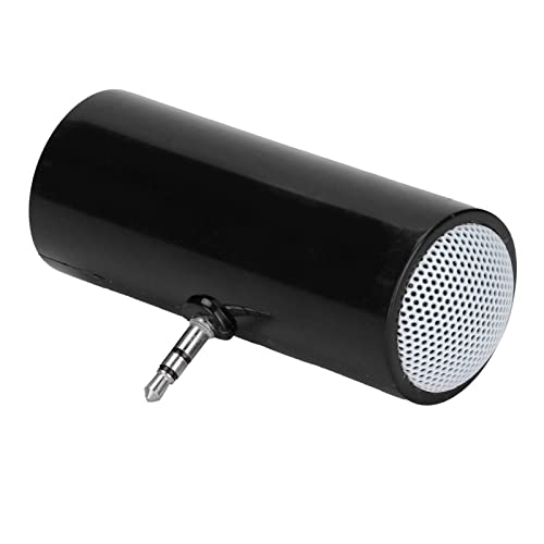 Mini Speaker, 3.5mm Jack Stereo Speaker Portable MP3 Music Player Speaker Amplifier for Smart Phones, Tablets, Laptops, PCs, MP3, MP4(Black)