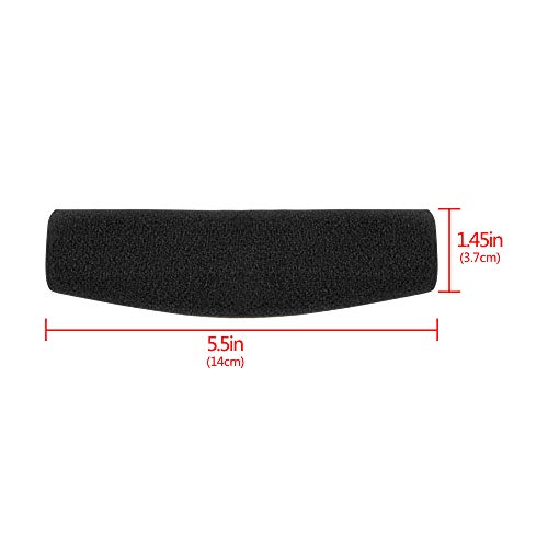 Geekria Velour Headband Pad Compatible with Sennheiser HD 598/ 598SE/ 598CS/ 595/569/ 559/558/ 555/518/ 515, Game ONE, PC360, PC373D Headphones, Replacement Band Repair Part (Black) - color: Black