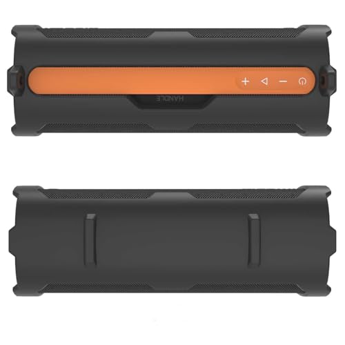 Silicone Case Cover for Xiaomi Sound Party Speaker, Soft Protective Sleeve Skin Cover Travel Protective Carrying Holder with Shoulder Strap Shockproof Anti-Drop Full Protection (Black) - color: Black