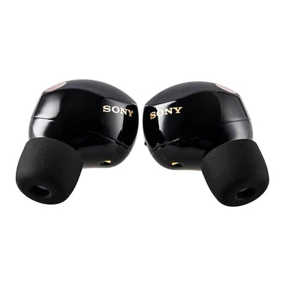 Sony WF-1000XM5 True Wireless Noise Canceling Earbuds (Black) Hi-Res Audio, Bluetooth 5.3, Adaptive ANC, Built-in Microphone with Goby Labs Cleaner and Microfiber Cloth Bundle - color: Black