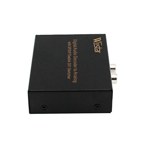 Wiistar Toslink Switch 3x1 Digital Optical Audio Switch 3x1 with Analog RCA