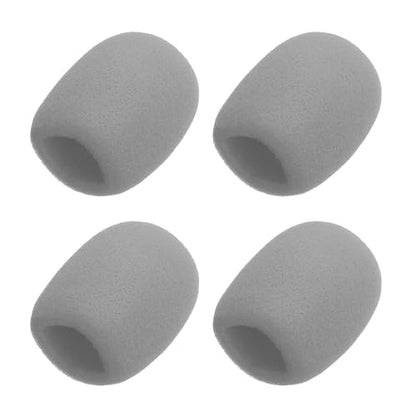 MECCANIXITY 4pcs Microphone Foam Covers, 40mm (1.57") ID 10mm (0.39") Thickness Microphone Windscreen Foam Cover for Most Handheld Microphones, Gray - color: Gray