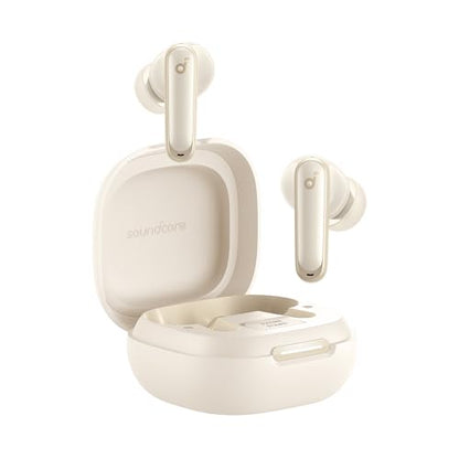 Soundcore P40i by Anker Noise Cancelling Earbuds with Adaptive ANC | Heavy Bass, 60H Playtime, 2-in-1 Case and Phone Stand, IPX5, Wireless Charging, Bluetooth 5.3 - color: Oat White