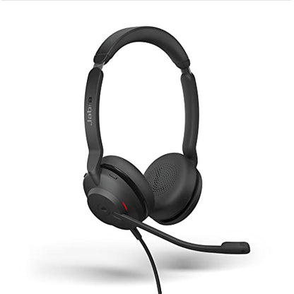 Jabra Evolve2 30 UC Wired Headset, USB-A, Stereo, Black – Lightweight, Portable Telephone Headset with 2 Built-in Microphones – Work Headset with Superior Audio and Reliable Comfort - size: Unified Communications, style: Stereo (USB-A)