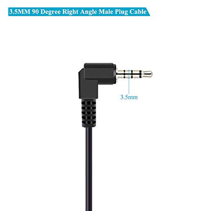Fancasee 2-Pack 6FT 3.5mm 1/8 to Speaker Wire TRRS Stereo Right Angle Male Plug to Bare Wire Pigtail 3.5mm Jack Connector Adapter Repair Audio Cable for Microphone Headphone Headset Earphone Speaker