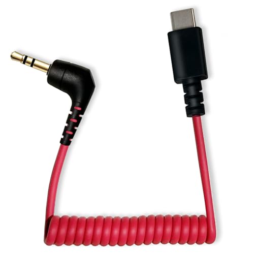 QJYTH USB C to 3.5mm TRS Mic Patch Cord for Rode Wireless Go 2/Pro/ME | Compatible with iPhone 15,16,Android with Hollyland Lack/M1/M2 and More External Mic