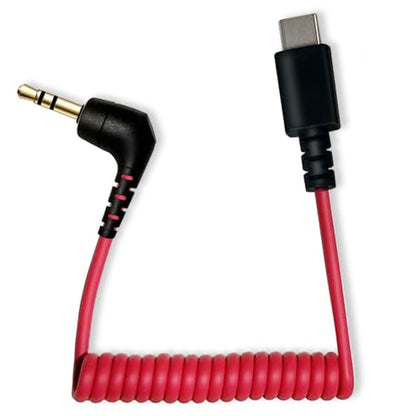 QJYTH USB C to 3.5mm TRS Mic Patch Cord for Rode Wireless Go 2/Pro/ME | Compatible with iPhone 15,16,Android with Hollyland Lack/M1/M2 and More External Mic