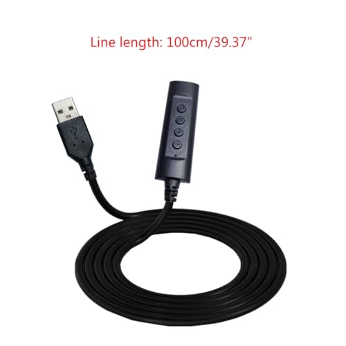 3.5mm to USB Sound Card Volumes Control Mics On OffButton Drive Not Need