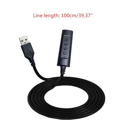 3.5mm to USB Sound Card Volumes Control Mics On OffButton Drive Not Need