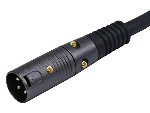 Monoprice XLR Male to XLR Female Cable - 150 Feet - Black, 16AWG, Gold Plated - Premier Series - size: 150ft, style: Premier Series