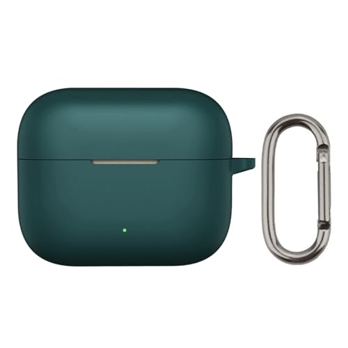 Scratchproof Case Shockproof Skin Wrap for Buds Clip Enclosure Housing Washable Silicone Sleeve Enhances Grip - color: Dark green