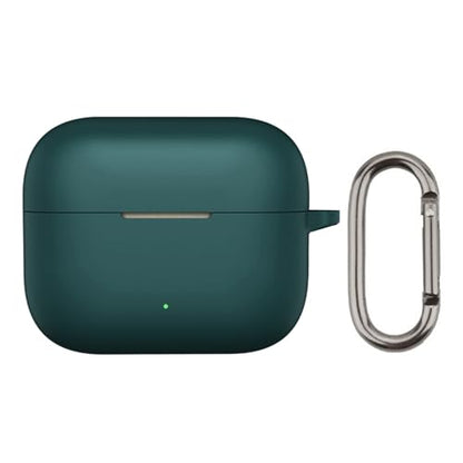 Scratchproof Case Shockproof Skin Wrap for Buds Clip Enclosure Housing Washable Silicone Sleeve Enhances Grip - color: Dark green