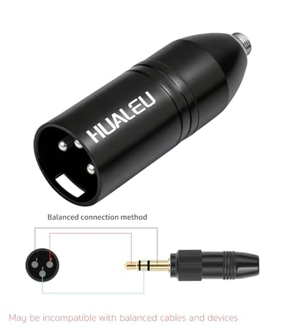 1/8 TRS Female to 3Pin XLR Male Balance MIC Adapter,3.5mm TRS Mini-Jack Female to 3-Pin XLR Male Microphone Adapter- 2 Pack - color: 18/ F To XLR M
