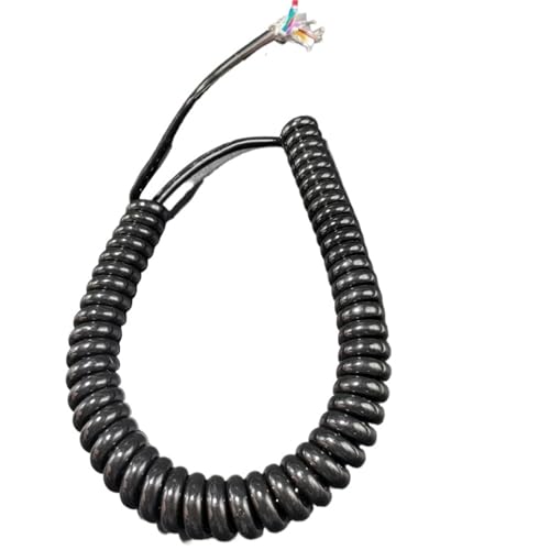 1pcs 8Core Spring Spiral Shielded Cable - 0.3sqmm Telescopic Wire (1 to 15m) - Durable & Flexible Coiled Extension Cord(Stretch 5Meters) - size: Stretch 5Meters