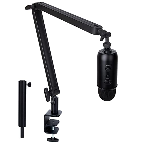 Blue Yeti Boom Arm with Extension Tube - Mic Boom Arm Compatible with Blue Yeti, Adjustable Boom Height Microphone Stand for HyperX QuadCast, Shure MV7, Rode, and Most Gaming Mic By SUNMON - color: Blue Yeti Boom Arm
