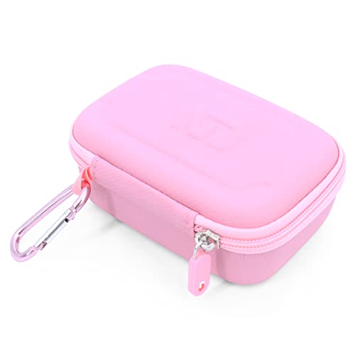 CASEMATIX Travel Case Compatible With DJI Mic 2 Wireless Microphone Kit or Original - Compact Lavalier Microphone Protection to Carry Lav Mic in Charging Case and Small Accessories, Pink