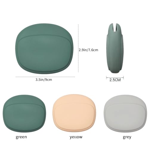 3Pcs Silicone Headphone Organizer,Earbud Case,3Pcs Data Cable Storage Case,Silicone Pouch for Earbud,Mini Key Box-Portable Wired Headphone Organizer (3)