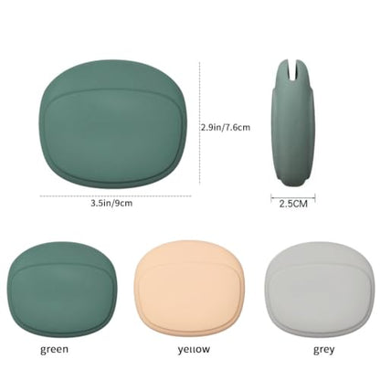 3Pcs Silicone Headphone Organizer,Earbud Case,3Pcs Data Cable Storage Case,Silicone Pouch for Earbud,Mini Key Box-Portable Wired Headphone Organizer (3)