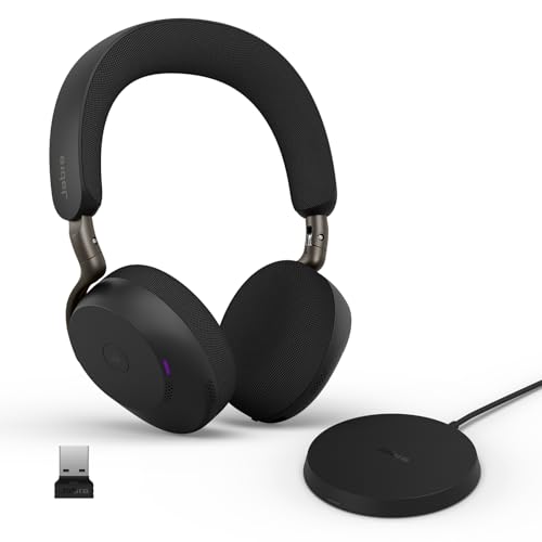 Jabra Evolve3 75 On-Ear Wireless Bluetooth Headset with Microphone, Black - color: Black, style: Teams Certified