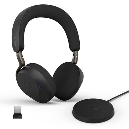 Jabra Evolve3 75 On-Ear Wireless Bluetooth Headset with Microphone, Black - color: Black, style: Teams Certified