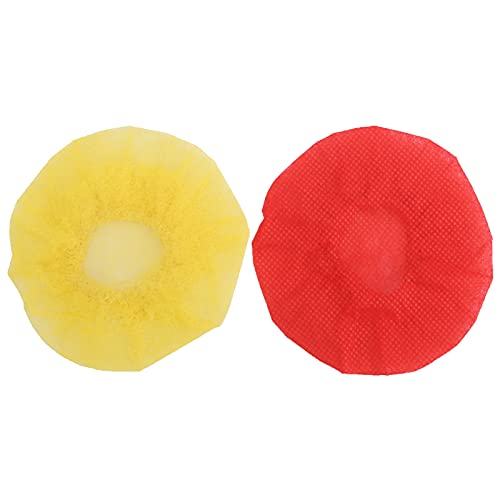 120 Pcs Microphone Caps Disposable | Non - Woven Particle & Saliva Guard Replacement Covers for Handheld Microphones/Home/Studio | 7x7.6cm (Red Yellow) - color: Red Yellow