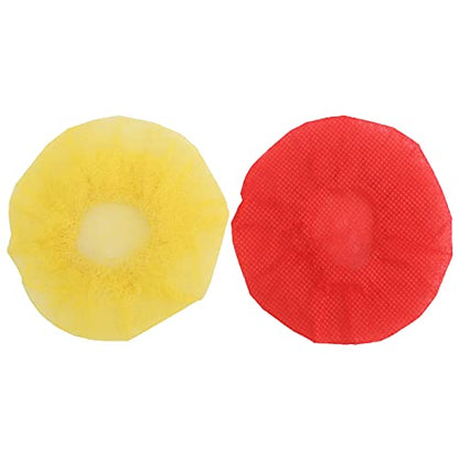 120 Pcs Microphone Caps Disposable | Non - Woven Particle & Saliva Guard Replacement Covers for Handheld Microphones/Home/Studio | 7x7.6cm (Red Yellow) - color: Red Yellow
