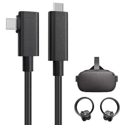 16.4ft/5m 10Gbps USB 3.2 Gen2 Type-C Fiber Optic Extension Cable, Compatible with Quest 3/Quest 2 VR Headset, Gamimg PC, Lightweight, Flexible, 60W Fast Charging and Zero Interference