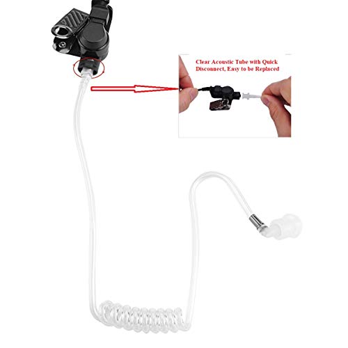 Replacement Earpiece Tube for Motorola Kenwood Baofeng Radio | Also Fit Midland Retevis Surveillance Headset (2 Packs) - color: (2 Packs)