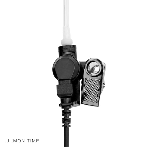 Kenwood Earpiece Surveillance Kit Compatible with Baofeng UV-5R BTECH Retc15/Retevis RT21 RT22 Arcshell AR-5 Walkie Talkie Radio with Big PTT Mic Tansparent Acoustic Tube Headset