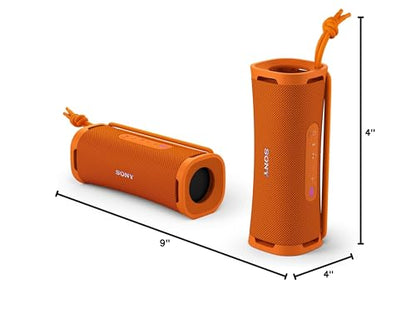 Sony ULT Field 1 Wireless Bluetooth Portable Waterproof Speaker, Orange | 12 Hr Battery, IP67 Rated Waterproof, Dustproof, Shockproof Rustproof, Detachable Strap, Hands-free Calling, Enhanced Bass - color: Orange, style: ULT Field 1