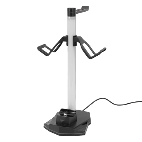 RGB Headset Stand with Controller Holder for 2 Pro, Charging Dock for Gaming Setup, and Streamers