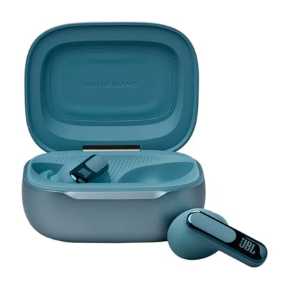 JBL Live Beam 3 - True Wireless Noise-Cancelling Stick-Closed Earbuds, 48Hrs Total Playback, Wireless Charging, 6 Mics for Perfect Calls, Multi-Point Connection, IP55 Waterproof and dustproof (Blue) - color: Blue
