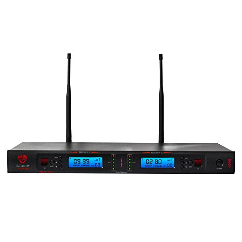Nady 2W-1KU-HT-NEUS Dual True Diversity 1000-Channel Professional UHF Wireless System with 2 Handheld Microphones – Autoscan – Automatic Transmitter Pairing – All Metal Construction - size: Dual Transmitter, style: Handheld Microphone System