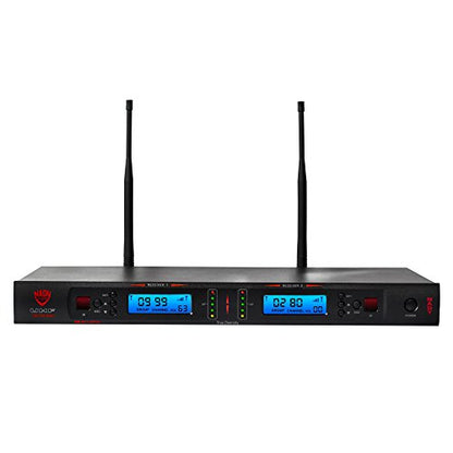 Nady 2W-1KU-HT-NEUS Dual True Diversity 1000-Channel Professional UHF Wireless System with 2 Handheld Microphones – Autoscan – Automatic Transmitter Pairing – All Metal Construction - size: Dual Transmitter, style: Handheld Microphone System