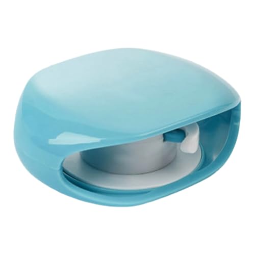Automatic Retractable Cable for Charging Wires, Earphones | Metal Case | Travel & Home Use Cable Management Box - color: Blue